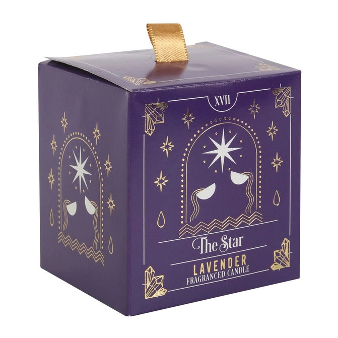 Star Lavender Tarot Card Candle
