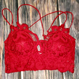Ruby Red Lace Bralette