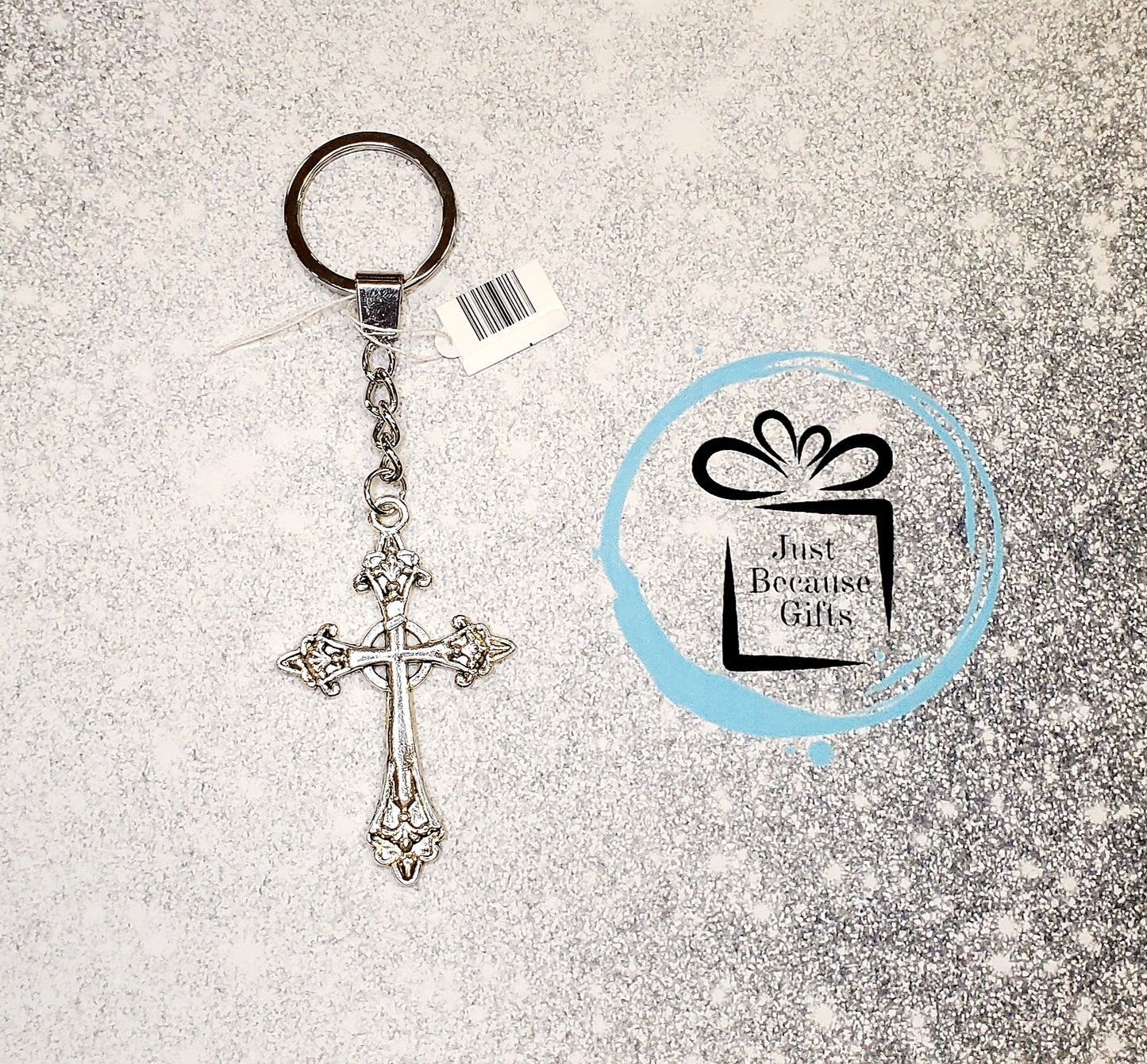 Silver Cross keychain
