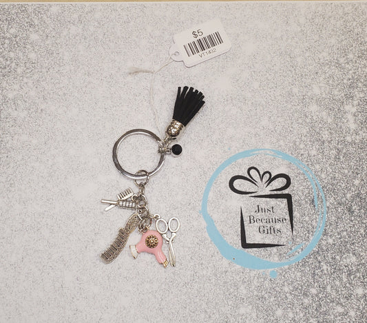 Hair Dresser Charm Keychain