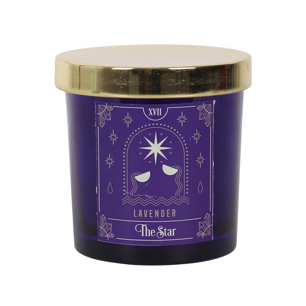 Star Lavender Tarot Card Candle