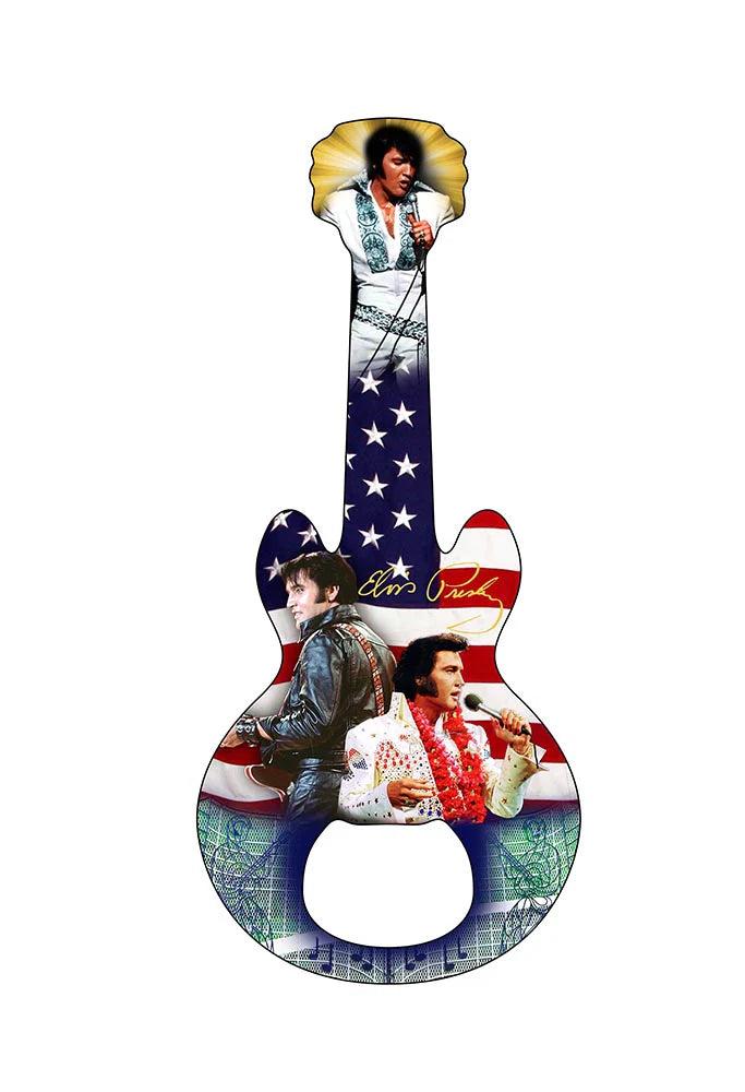 Elvis Presley Guitar Bottle Opener Magnet
