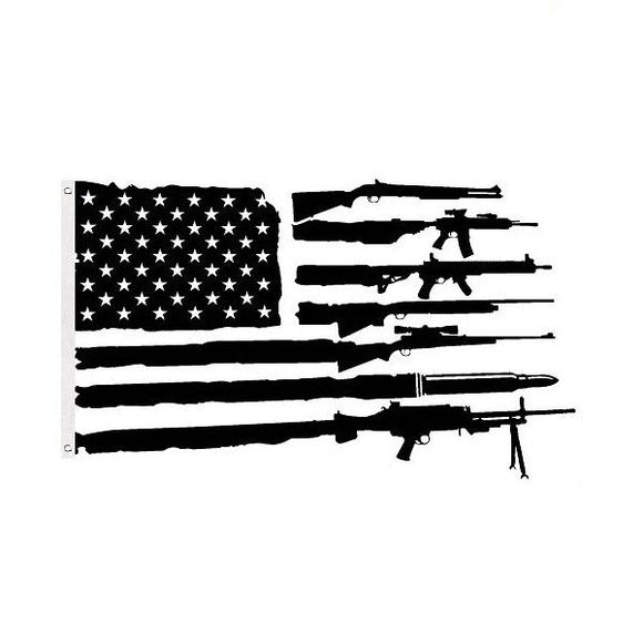 Gun American Flag