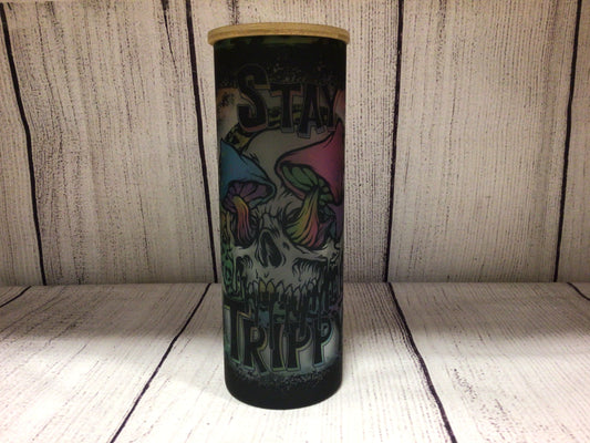 Stay Trippy 25oz Glass tumbler