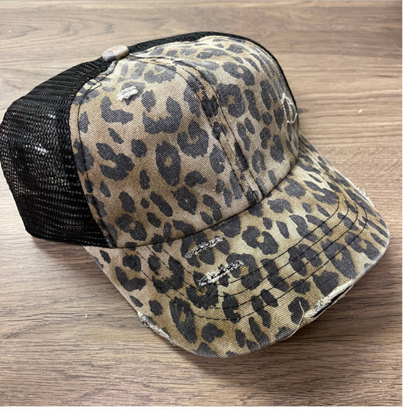 Cheetah print hat