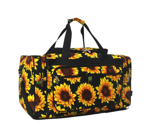 Black Sunflower Duffle Bag