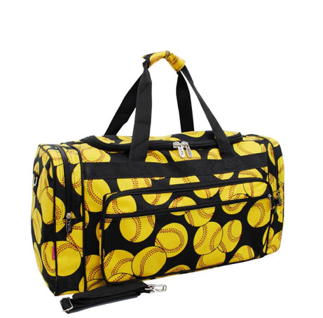 Black & Yellow Softball Duffle Bag