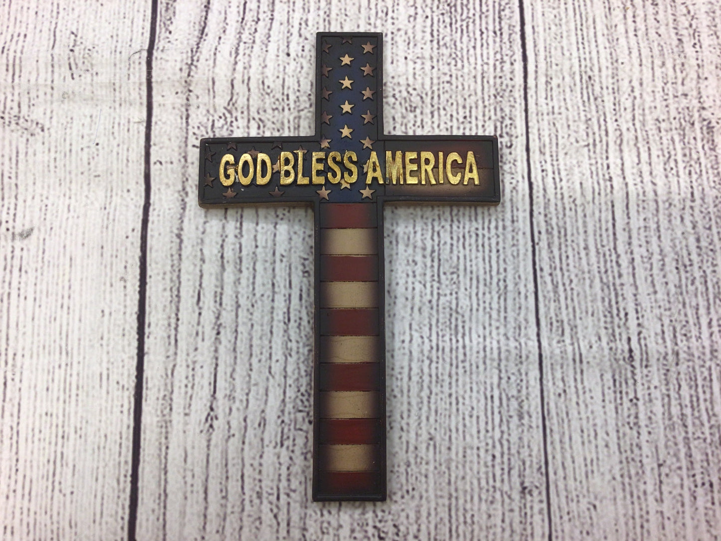 God Bless America Small Cross