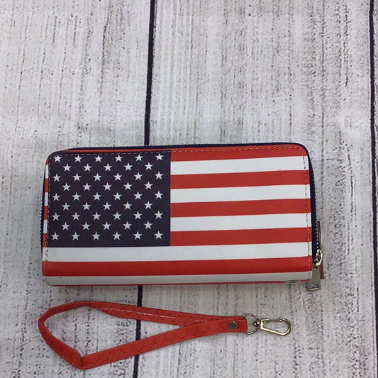 American Flag Double Wallet