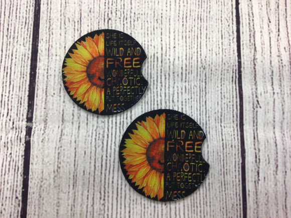 Wild and Free Sunflower Coasters