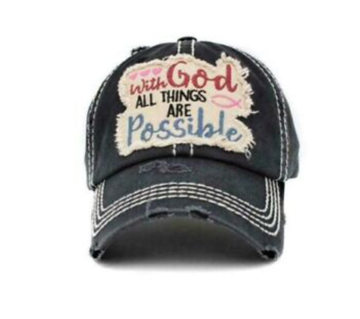 With God all Things are Possible Hat