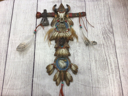 Wolf and Feather Large Cross