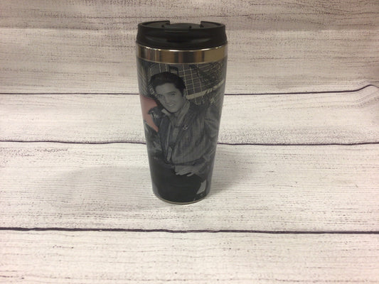 Elvis Presley Pink Thermos Coffee Cup