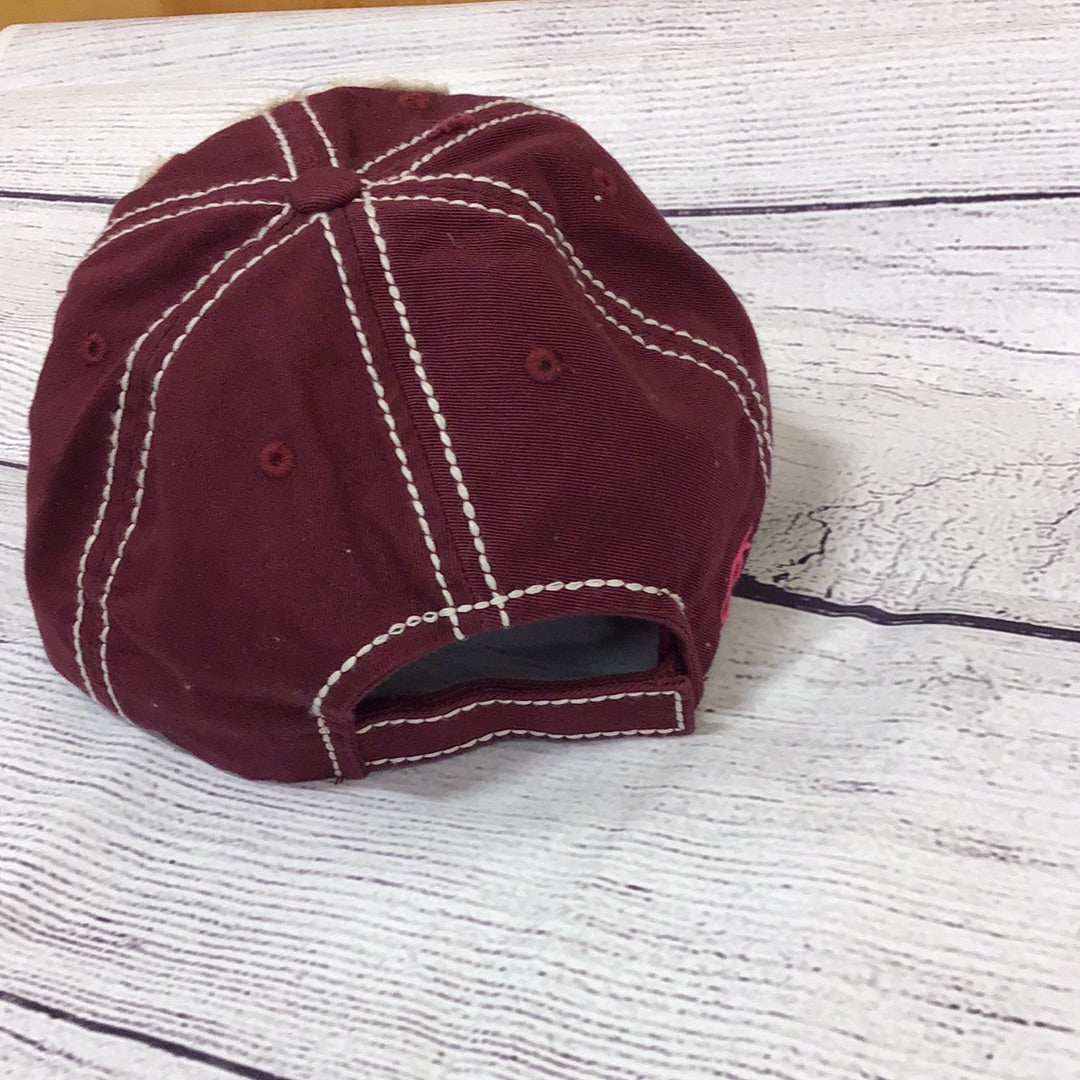With God Things Possible Burgundy Hat
