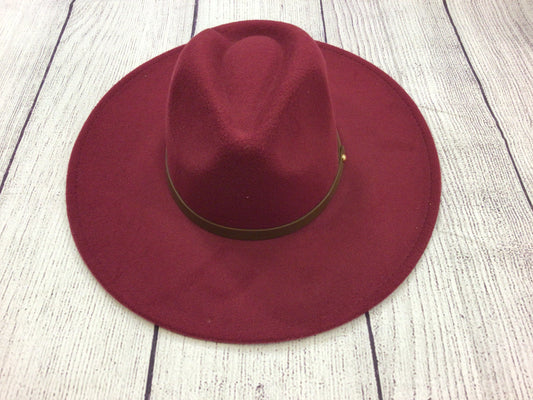 Burgundy Felt Hat