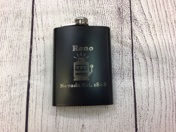 Reno Nevada Est. 1868 Flask