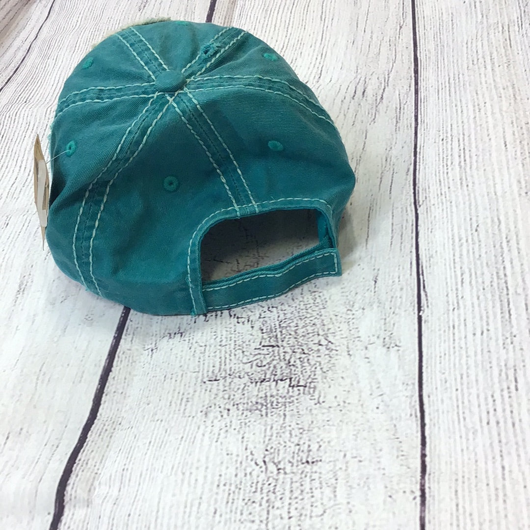 Sunshine and Whiskey Teal Hat