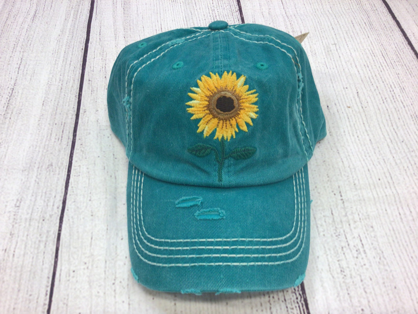 Sunflower hat (teal)