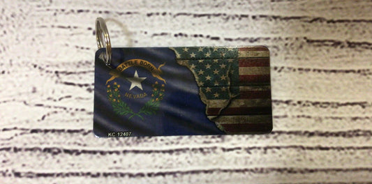 NV/American Flag Keychain