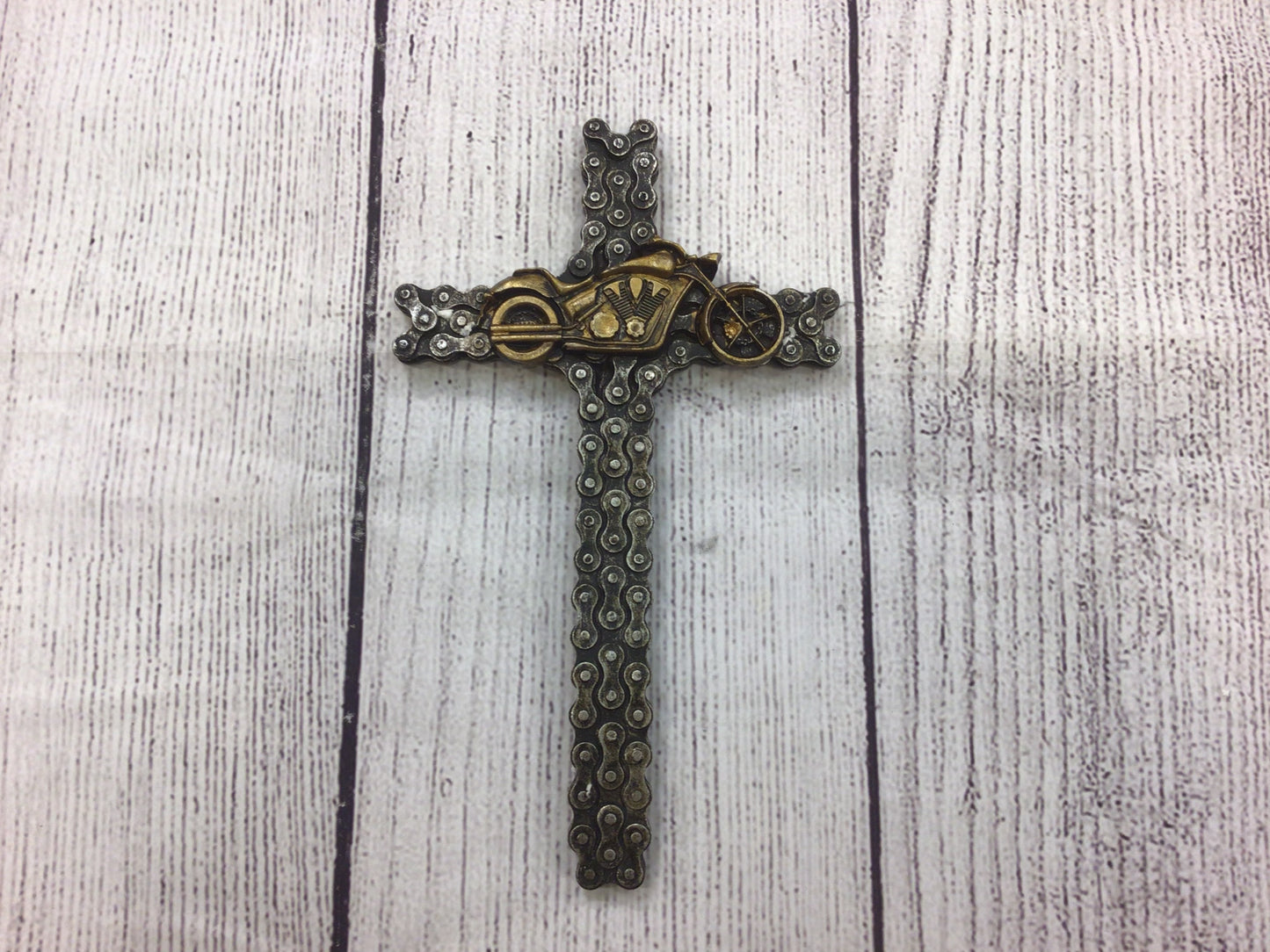 Motorcycle and Chain Cross