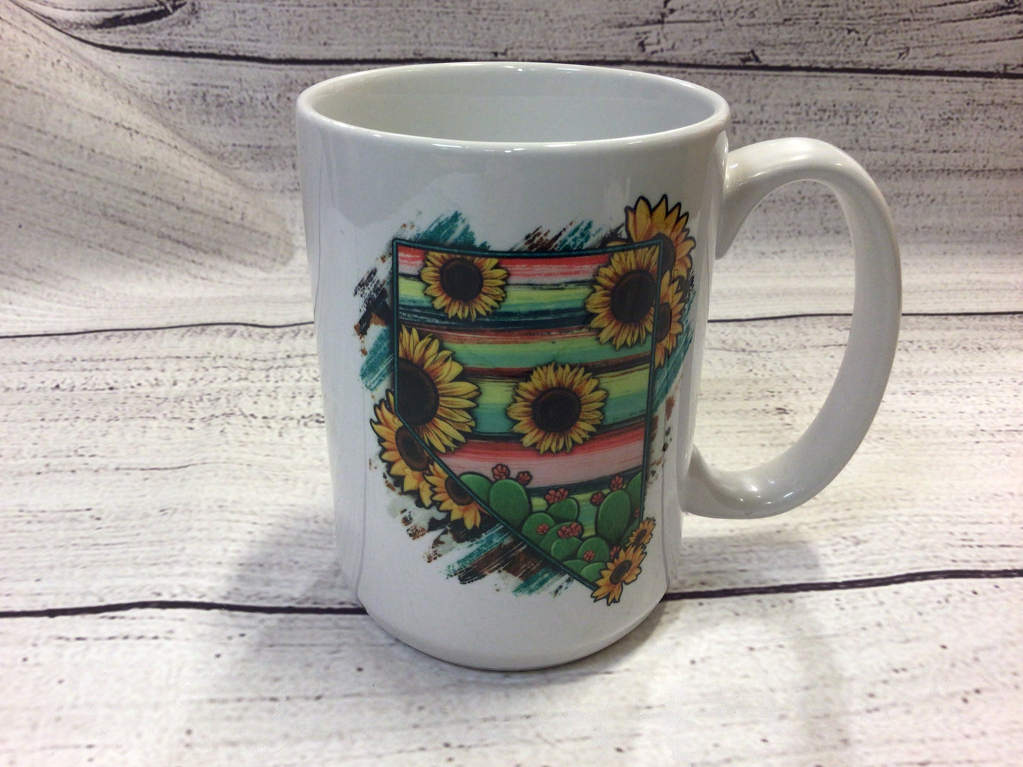 NV Sunflower and Cactus mug