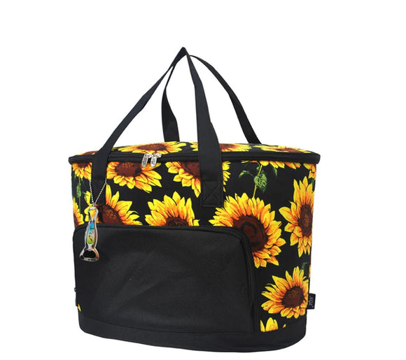 Black Sunflower Cooler Bag