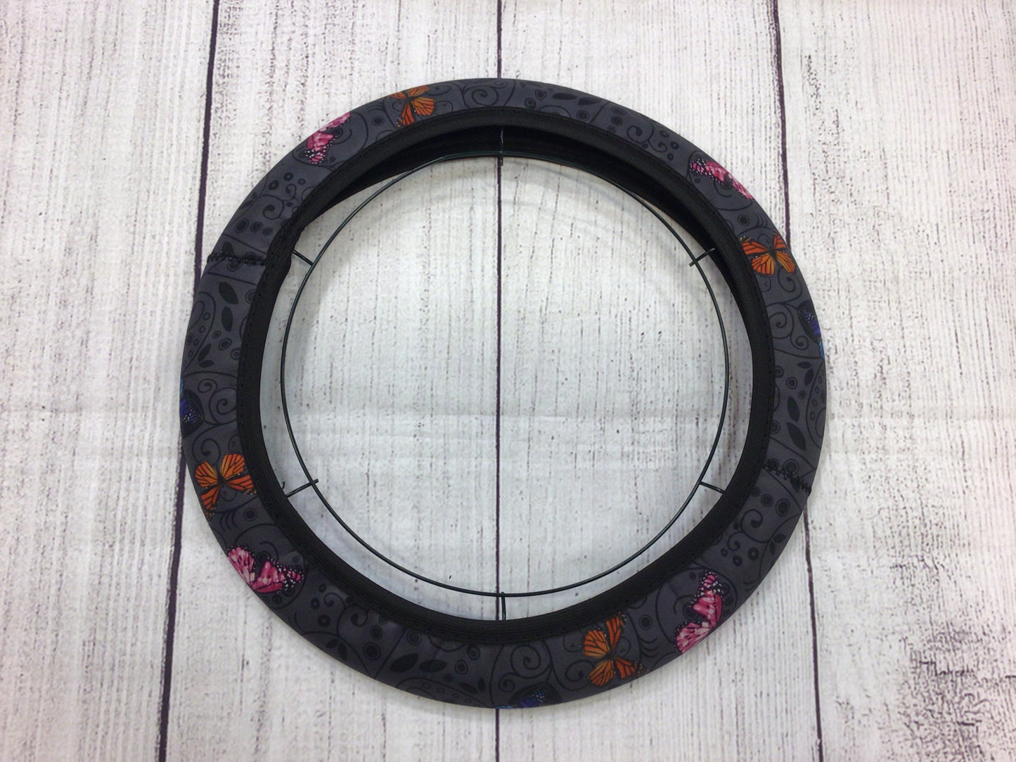 Multi-Color Butterfly Steering Wheel Cover