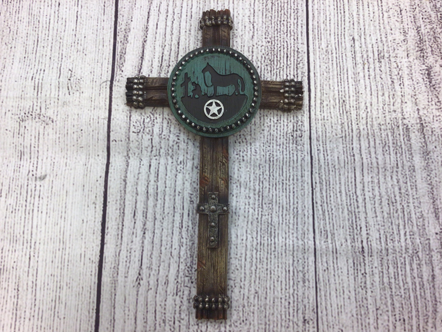 Teal Round Circle Cross